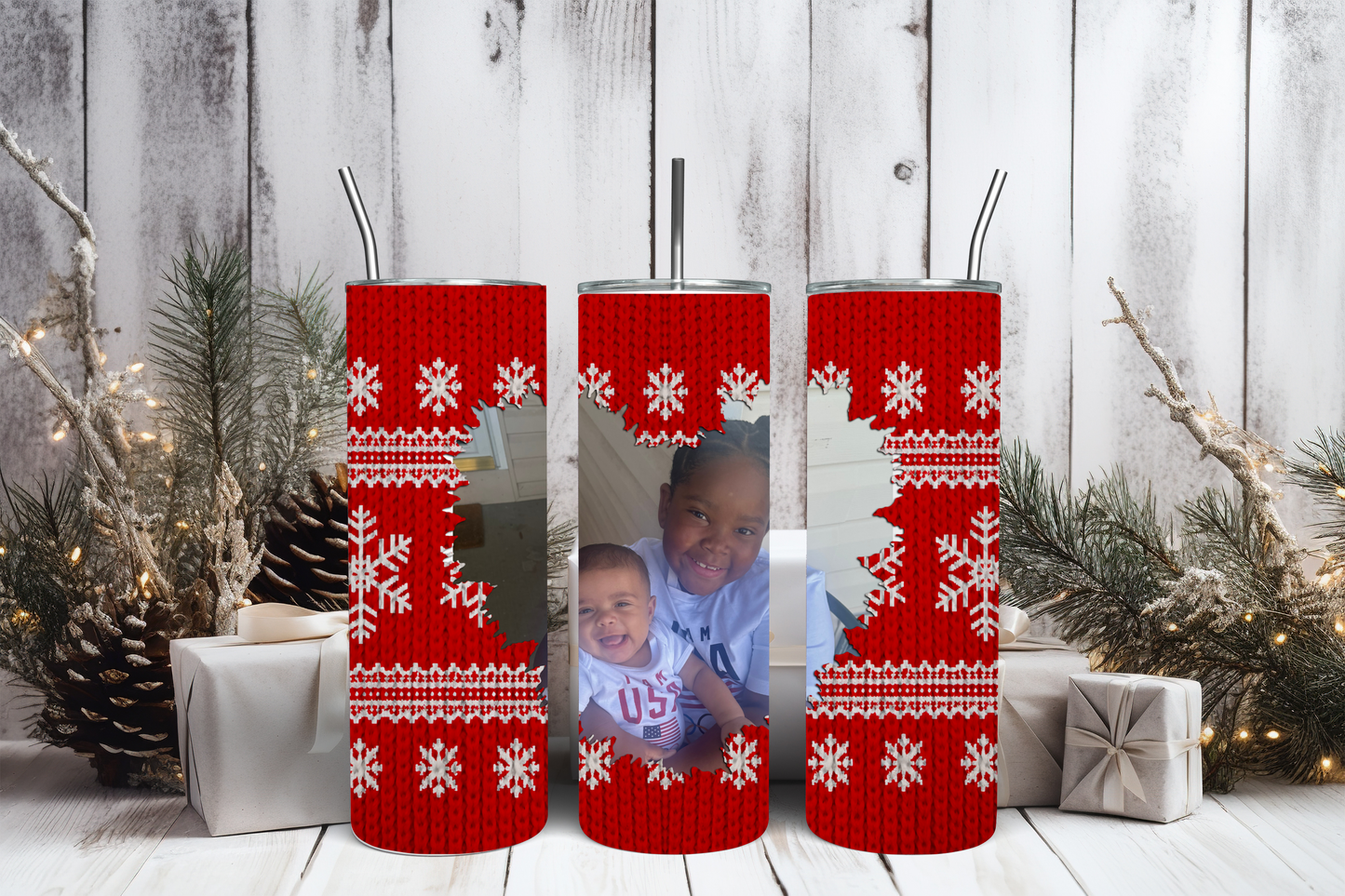 "Holiday Photo Custom" Tumbler