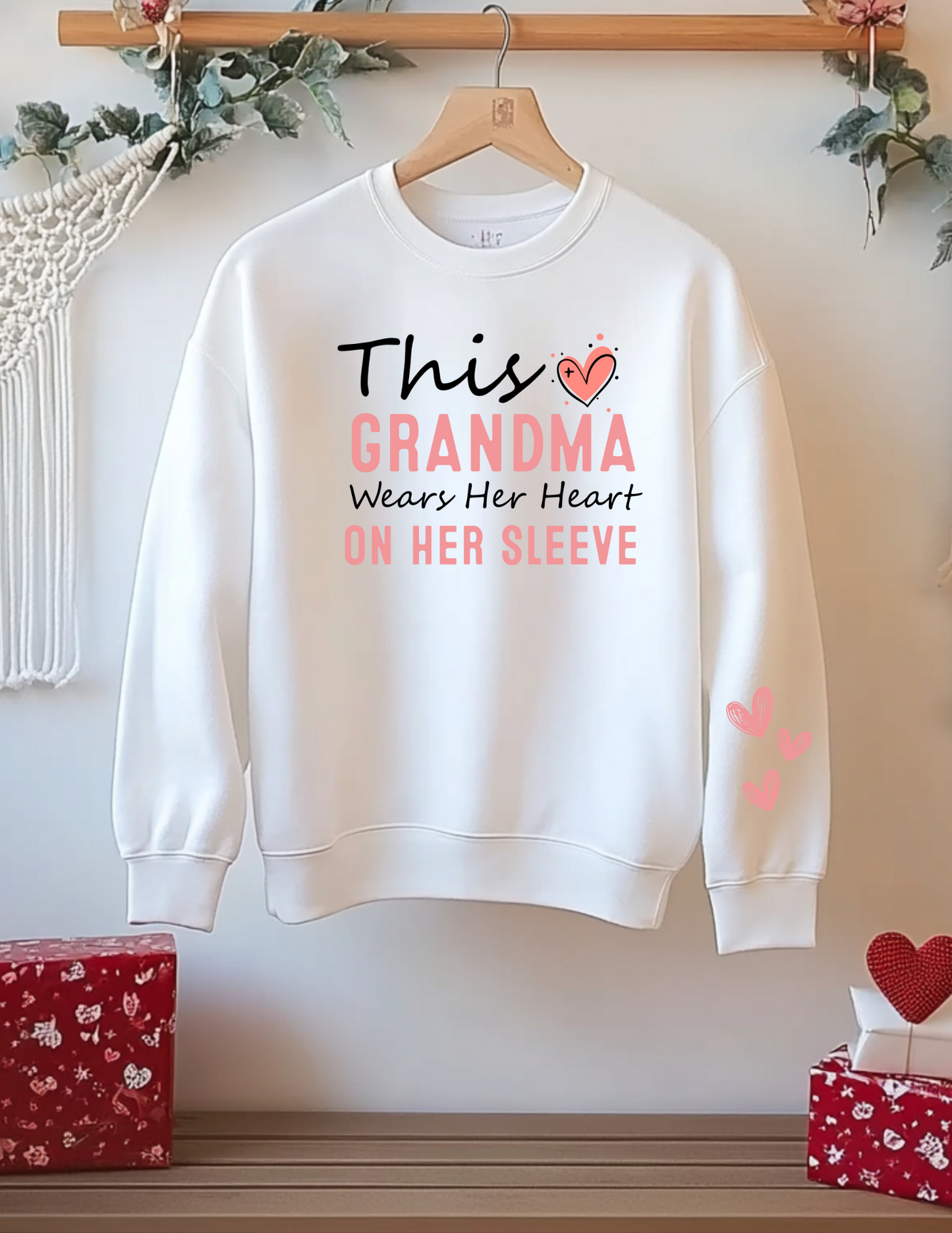 Valentine's Day "This Grandma Wears Her Heart On Her Sleeve" - 1103 Print