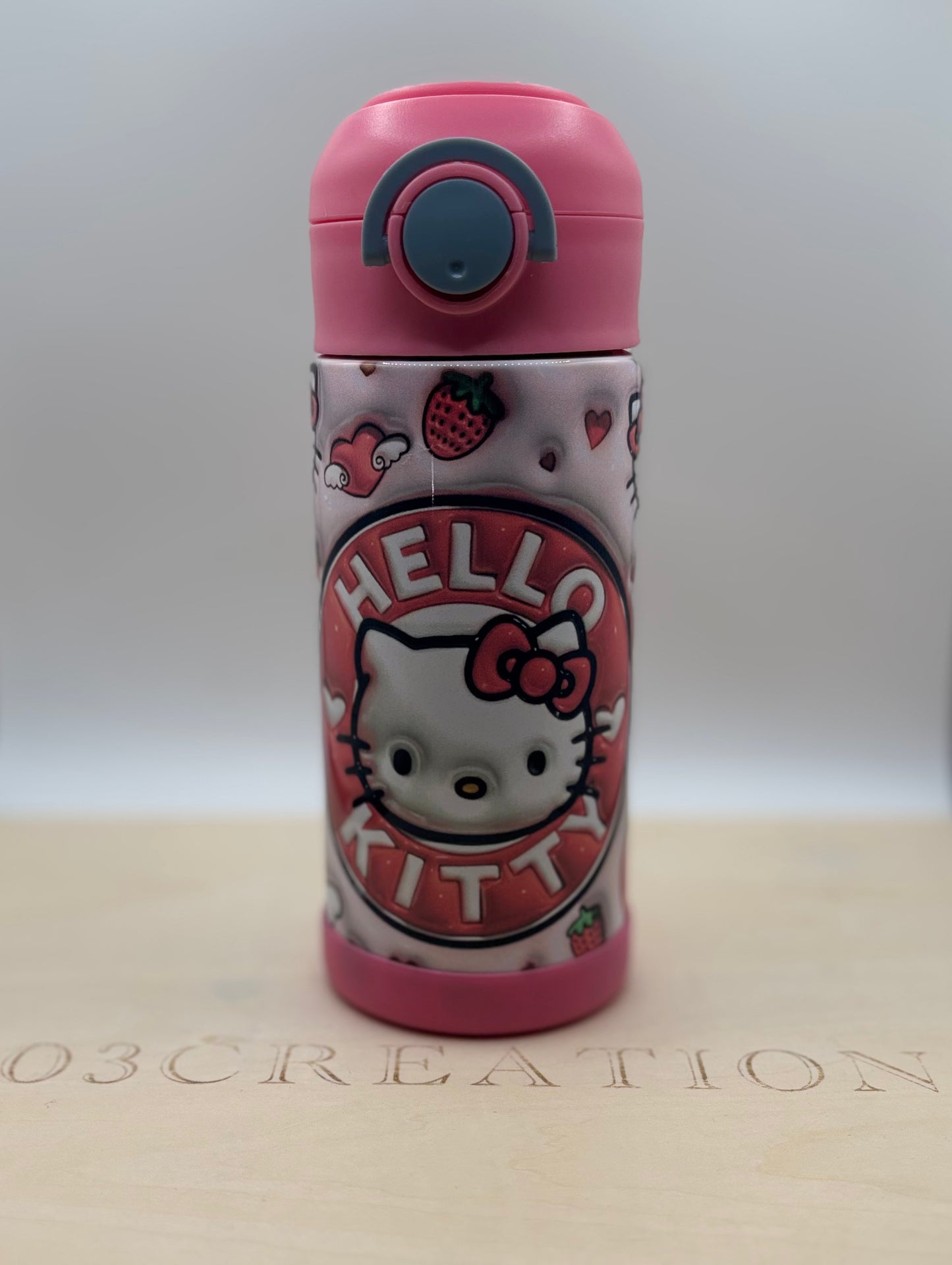 Personalized 12oz Kids Water Bottle – Flip Top (Straw) & Custom Design