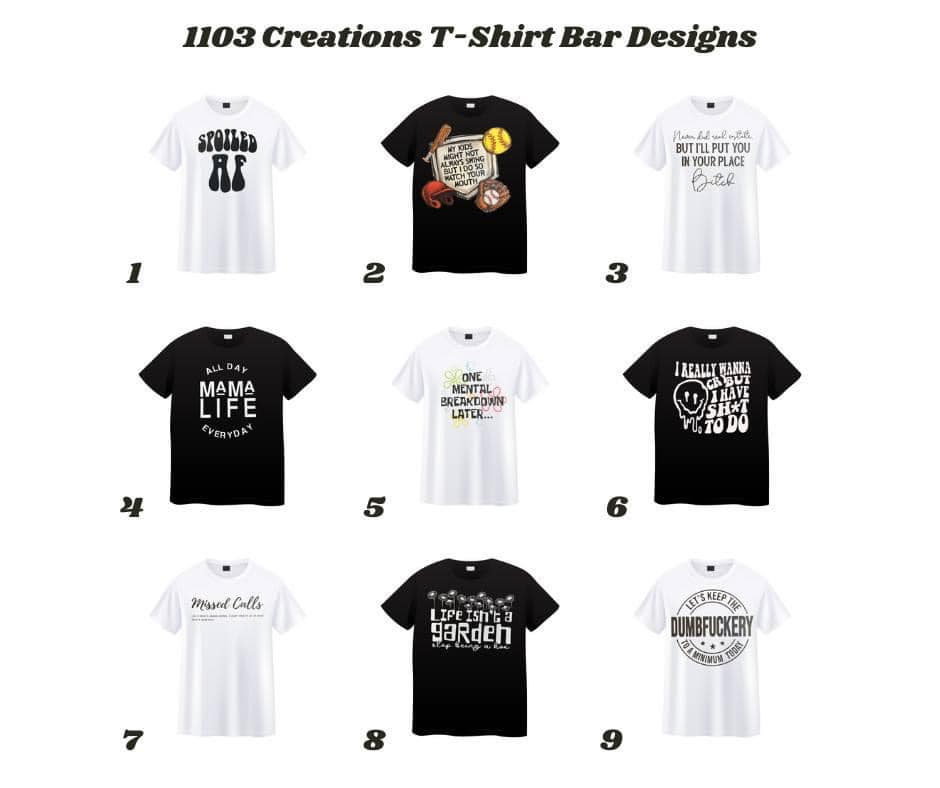 T-Shirt Bar "Sarcastic" Prints