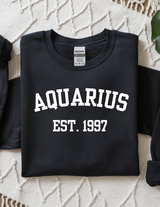 Custom Zodiac “EST. Year” Crewneck
