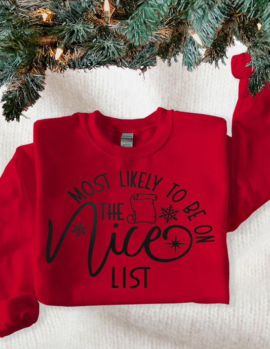 T-Shirt Bar "Most Likely To Be On The Nice List"