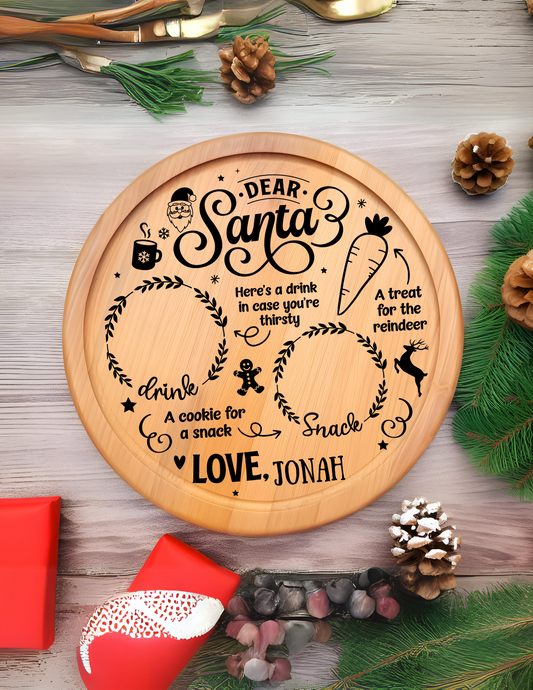 Personalized Circle Santa Boards