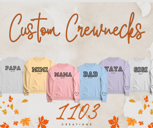 Custom "Title" Crew Necks