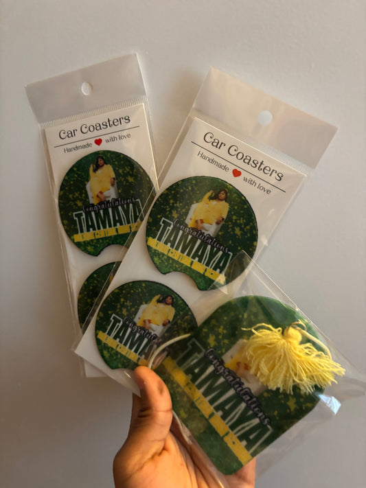 Grad Car & Keychain Set
