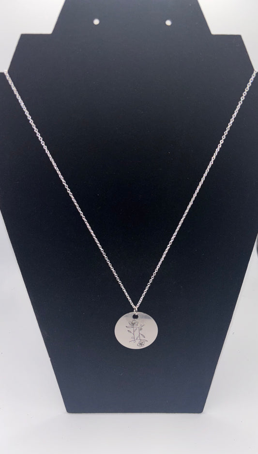 Engraved Zodiac Necklace