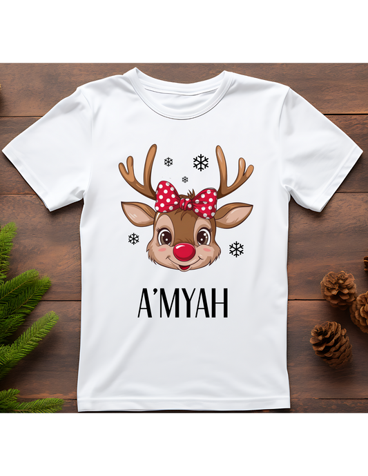 Personalized Kids' Reindeer Tee
